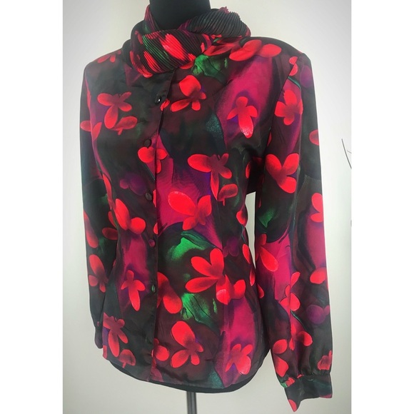 Vintage High Notes New York Floral Blouse - Picture 2 of 5